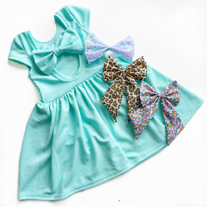 Limited Edition Bow Back dress and Deluxe Bows