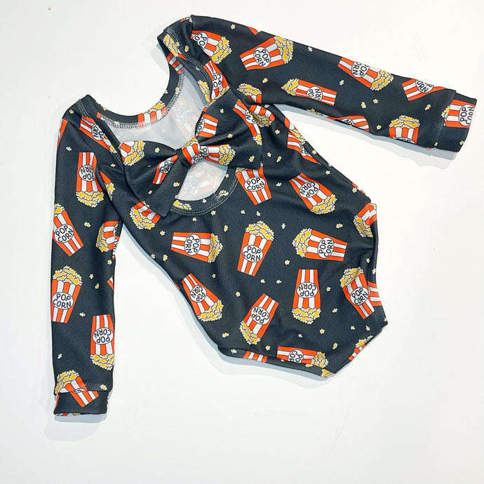 Movie night bow back bodysuit