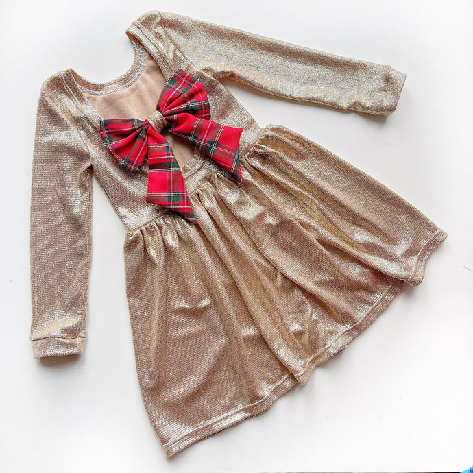 Limited edition golden girl bow back dress