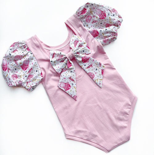 Ballet babe bow back bodysuit and dress