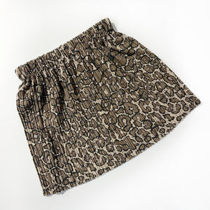 Beige leopard skirt