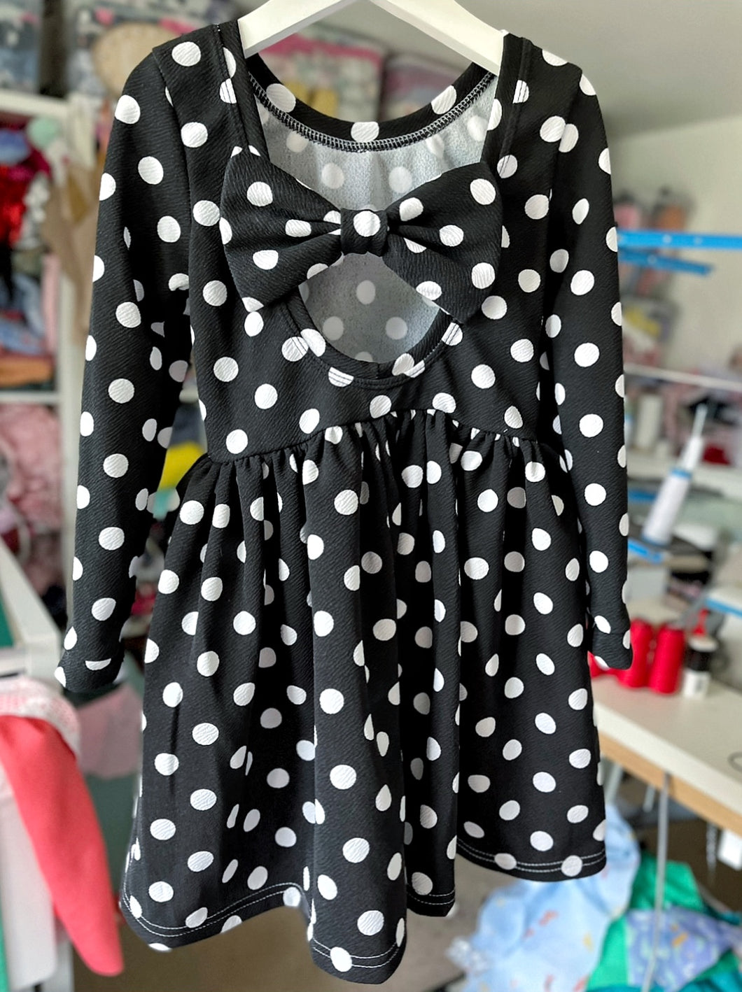 £10 Tuesday black and white polka dress