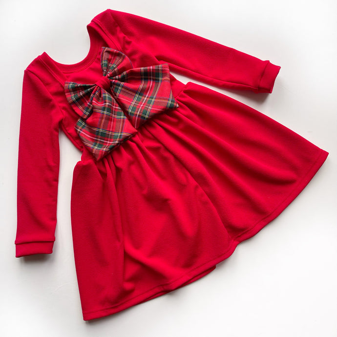 Classic Christmas Bow Back dress