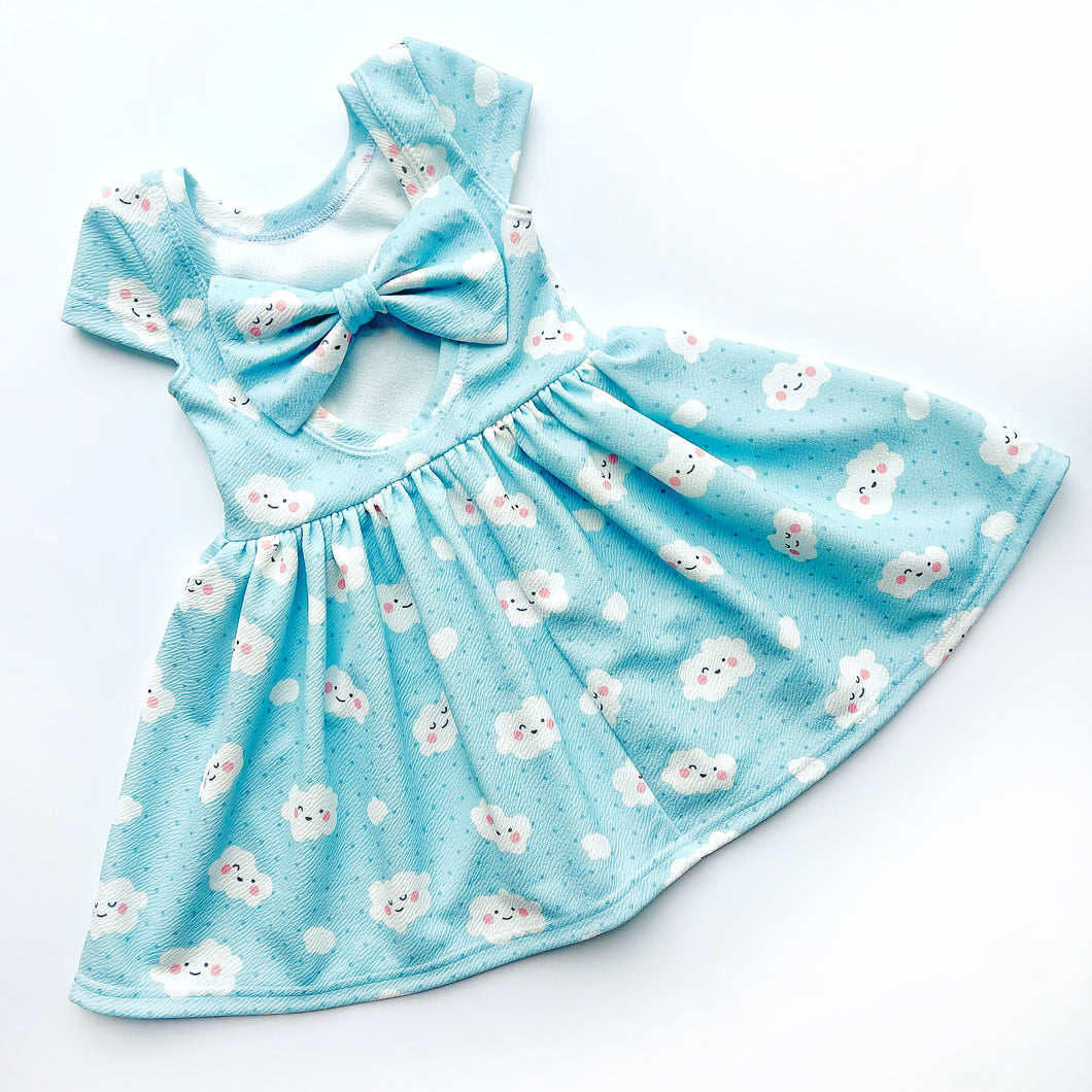 Head In the clouds bow back dress