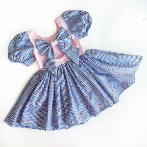 Picnic princess twirly bow back dress