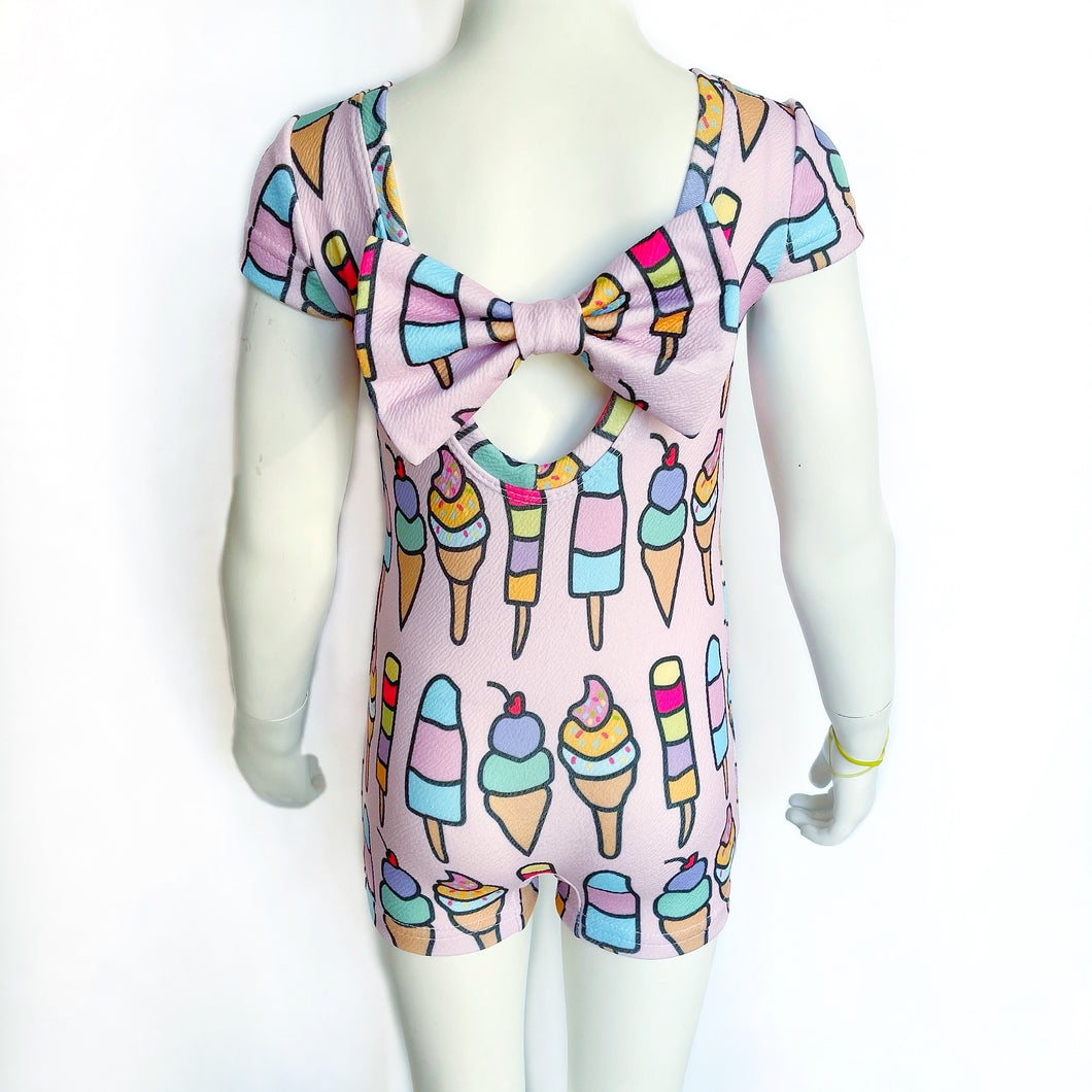 The icecream bow back unitard