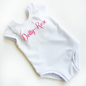 Personalised Name Bow Back Bodysuit and Dress