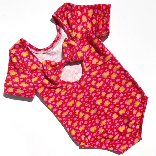 Bright Leopard Bow Back Bodysuit and Dress