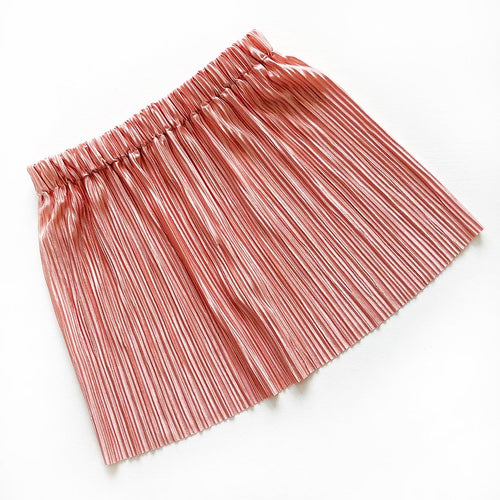 Mama and Mini Coral Pleated Skirt