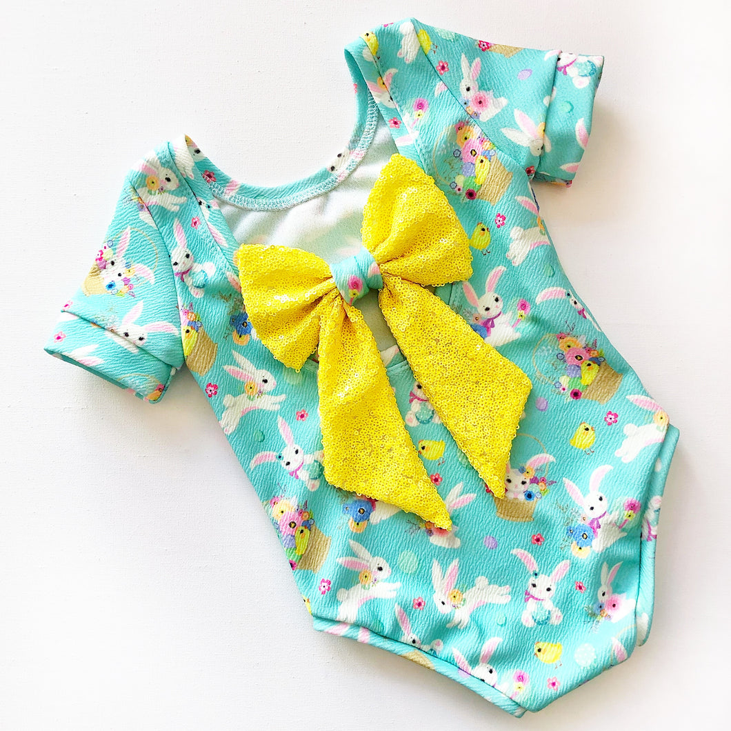 Spring Brights Bunny Bow Back Bodysuits Ready to post