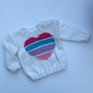 Hand knitted jumper 6-12m