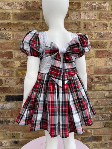 Christmas Angel Sequin Bow Back Dress