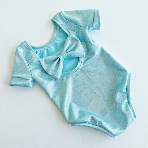 Mermaid Glitz bow back bodysuit