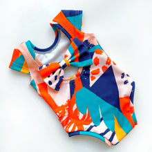 Load image into Gallery viewer, Geometric Jungle Bow Back Bodysuit
