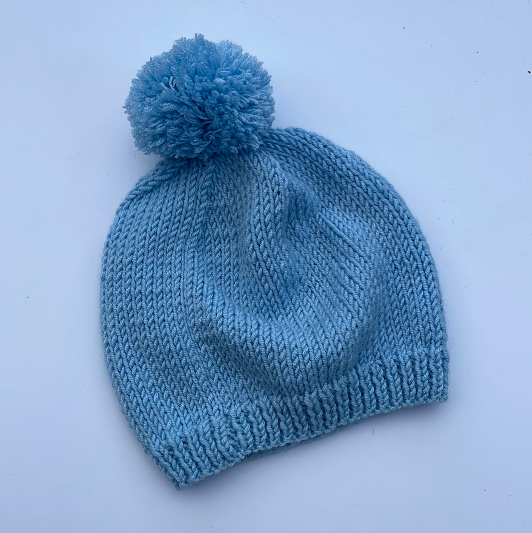 Hand knitted hat 3-6m