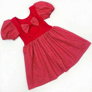 Valentine’s Day puff sleeve Dress