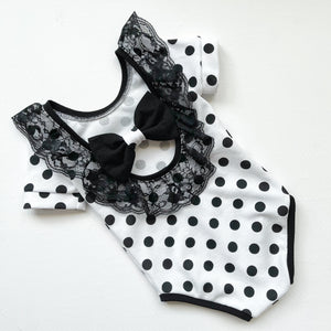 Polka dot dream Bow Back Bodysuit and Dress