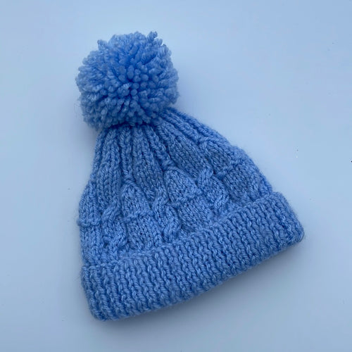 Hand knitted hat 3-6m