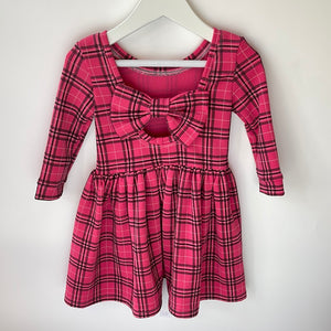 Pink tartan dress