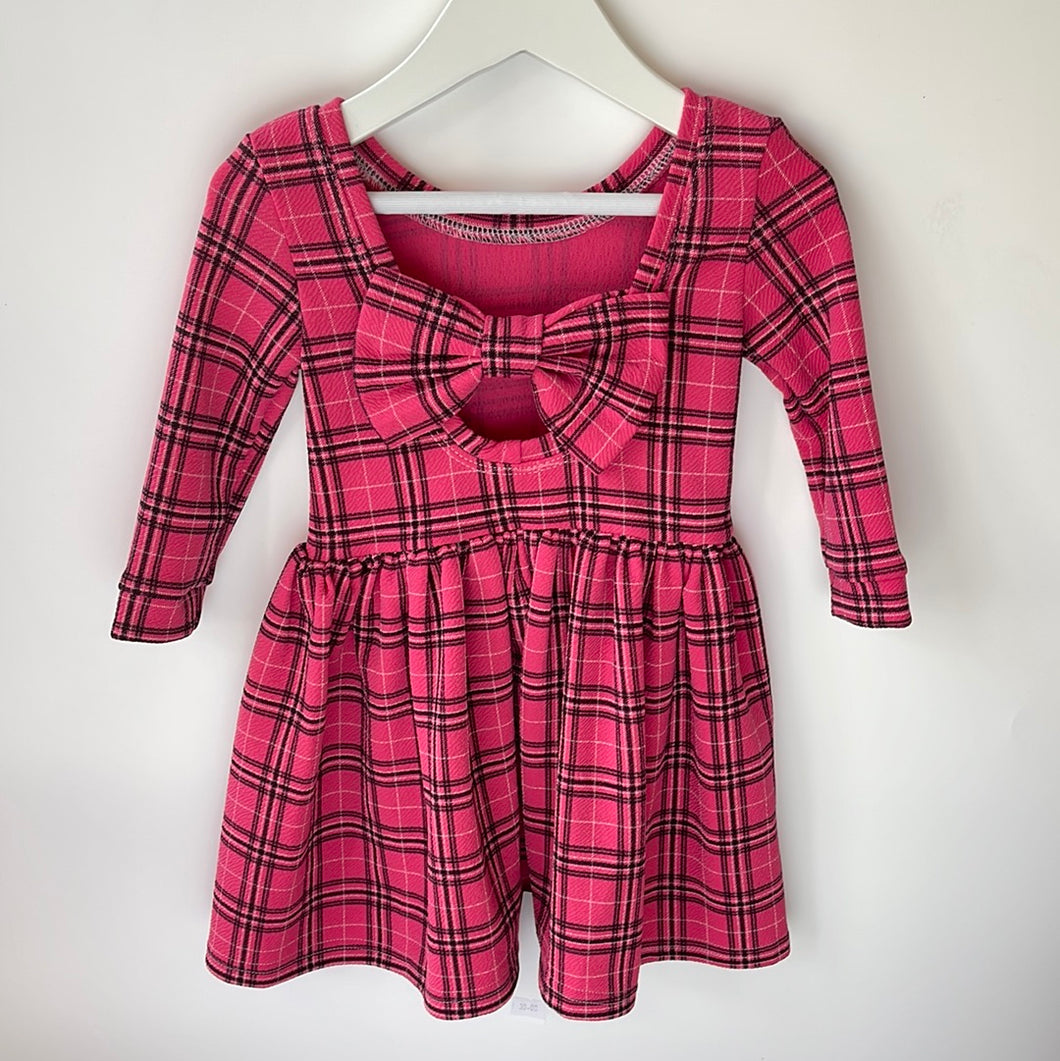 Pink tartan dress