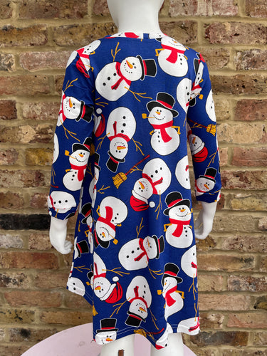 2-3yrs Snowman Swing Dress