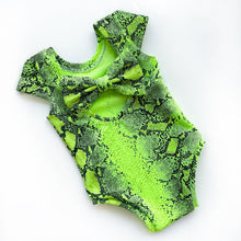Load image into Gallery viewer, Neon snake Bow Back Bodysuit