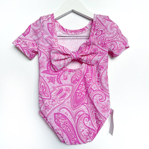 Pinky Paisley Bow Back Bodysuit