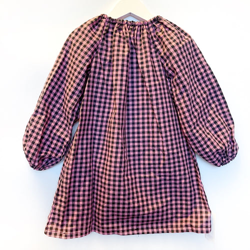 Winter Gingham cotton dress