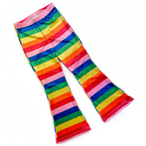 Rainbow Velvet flared leggings