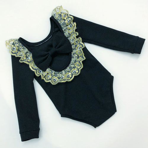 Gold Lace Bow Back Bodysuit or Dress